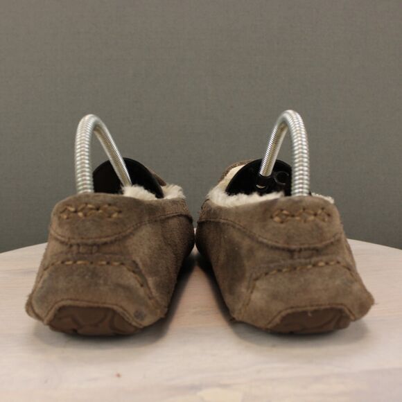 UGG Suede Shearling Slippers Slip On Womens 8 Brown Comfort - Picture 6 of 10
